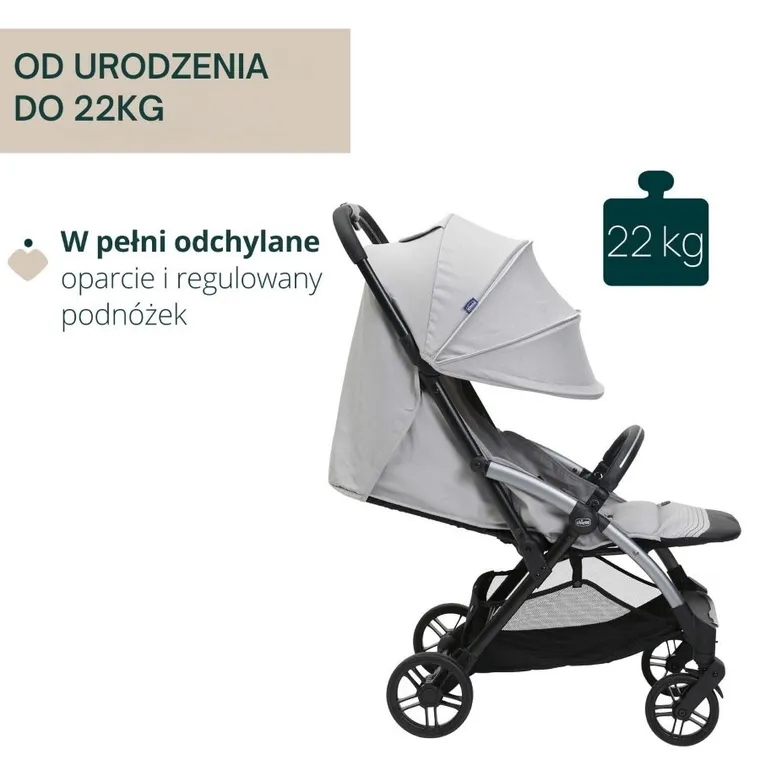 Chicco, Goody Xplus, wózek spacerowy, Pearl Grey