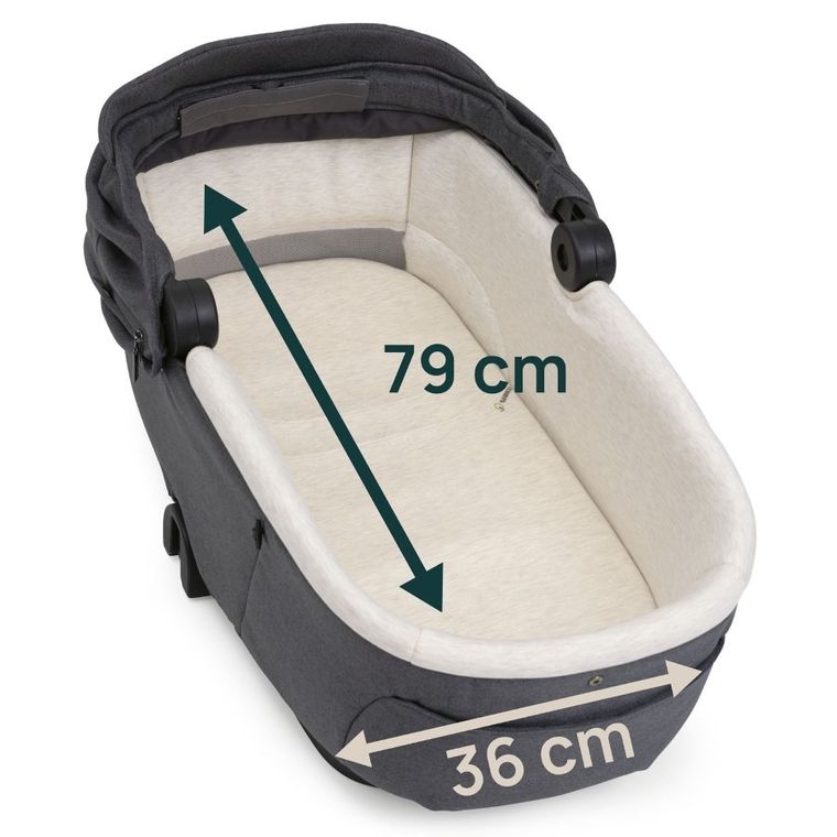 Chicco, Gran Comfort, gondola do wózka, Black Satin