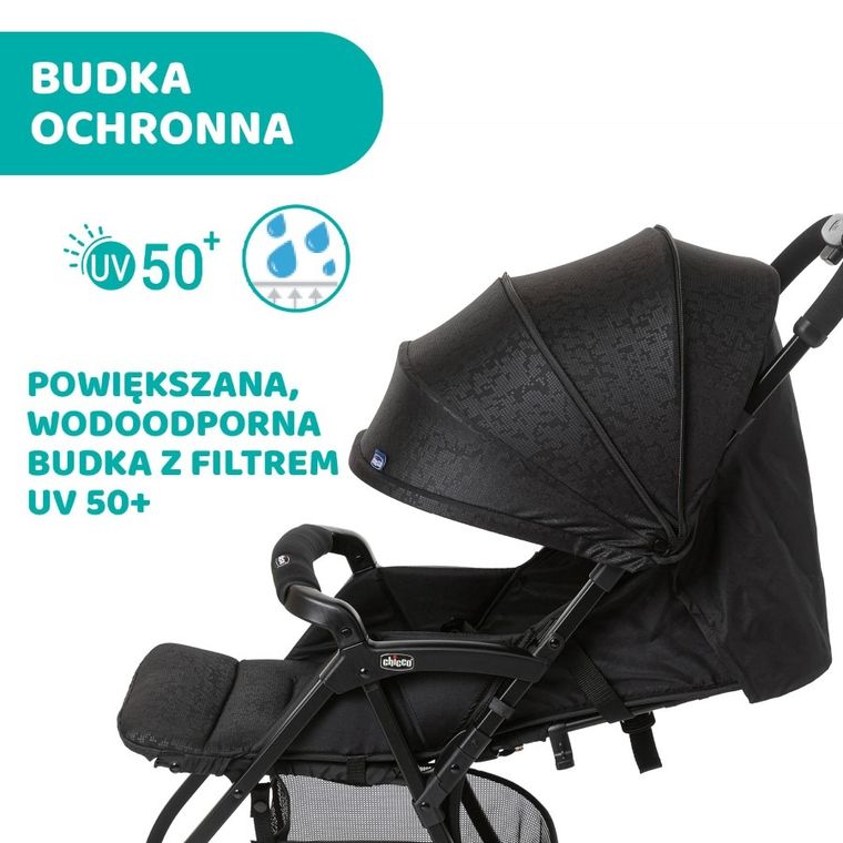 Chicco, Ohlalà 3, wózek spacerowy, Jet Black