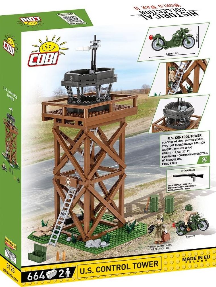 Cobi, Historical Collection WWII, U.S. Control Tower, klocki, 664 elementów