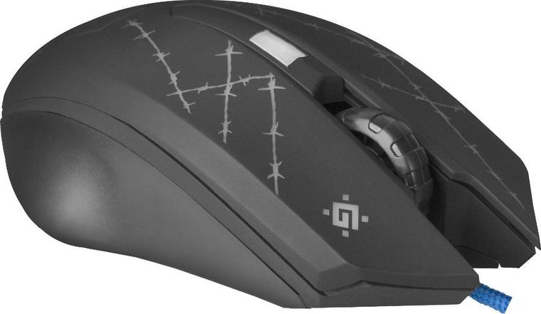 Defender, Forced, mysz przewodowa, Gm-020l 800/1800/2400/3200 Dpi, 6p + podkładka + gra, 52020