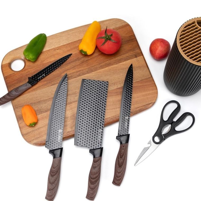 Elitehoff, zestaw noży kuchennych ze stojakiem