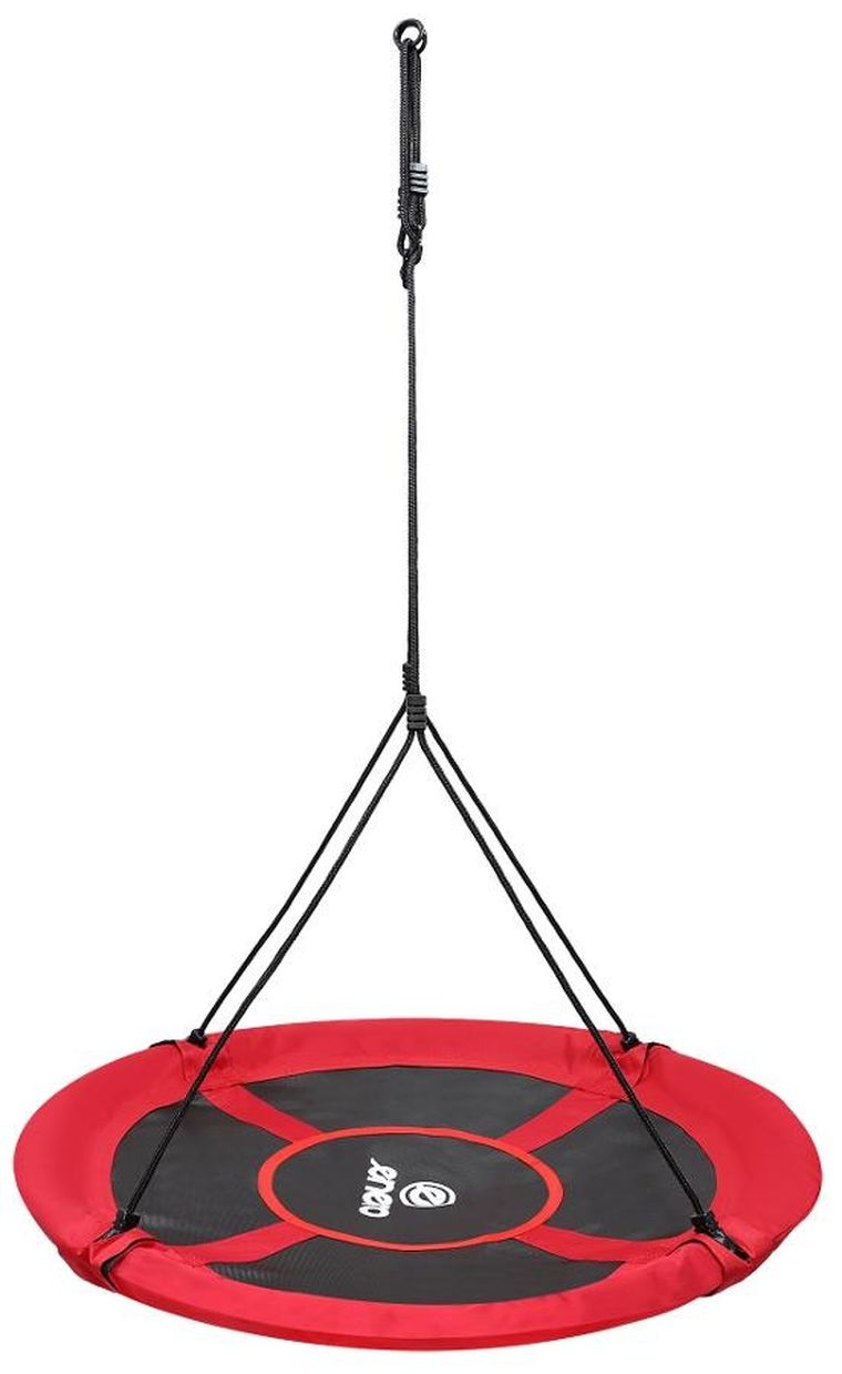 Enero, huśtawka ogrodowa, bocianie gniazdo, XXL, czerwona, 100 cm