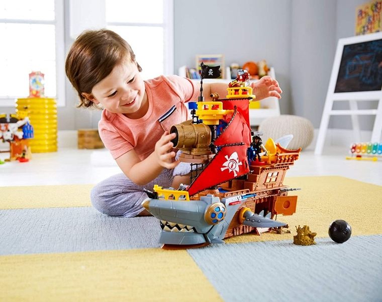 Fisher-Price, Imaginext, Rekin, Statek piracki, zestaw z figurkami