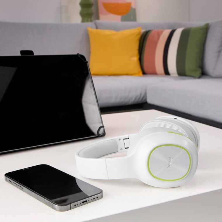 Hama, słuchawki bezprzewodowe bluetooth Spirit Calypso II, białe