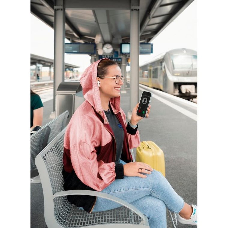 Hama, słuchawki bezprzewodowe, passion clear II, anc białe