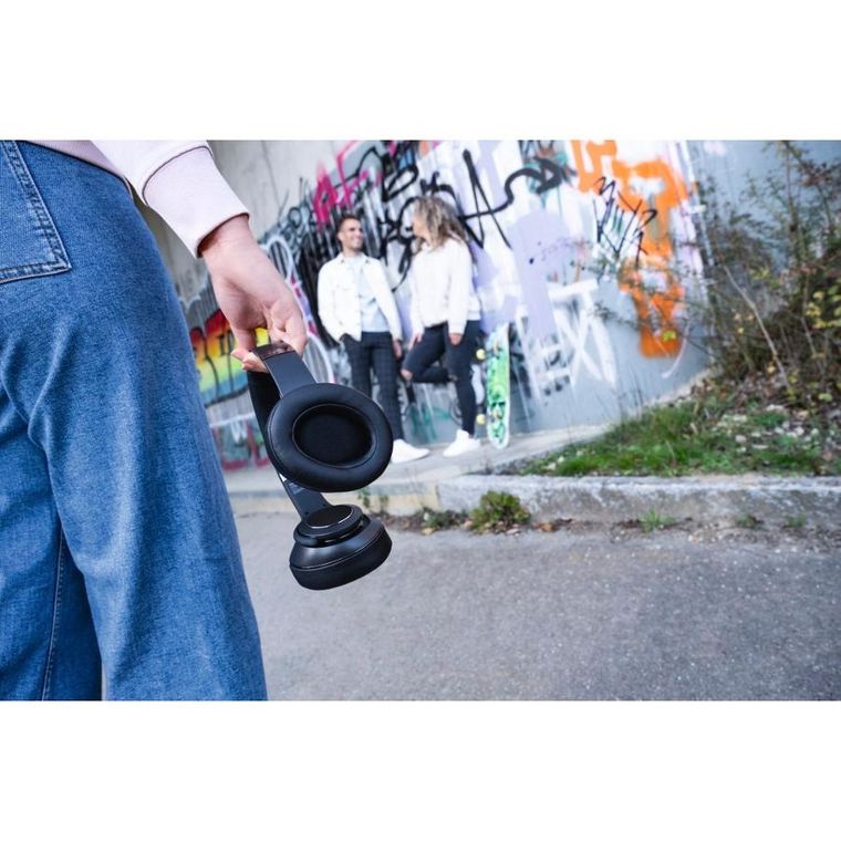 Hama, słuchawki nauszne, głośnik bluetooth passion turn, czarne