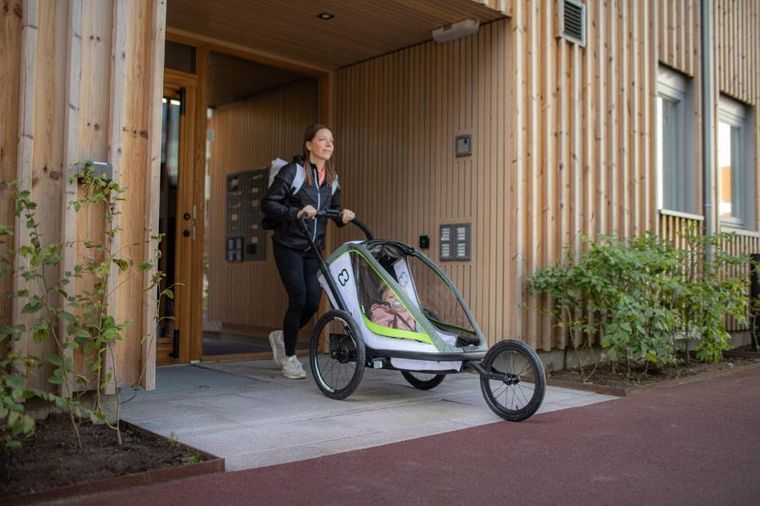 Hamax, Breeze One, przyczepka rowerowa, White/Green