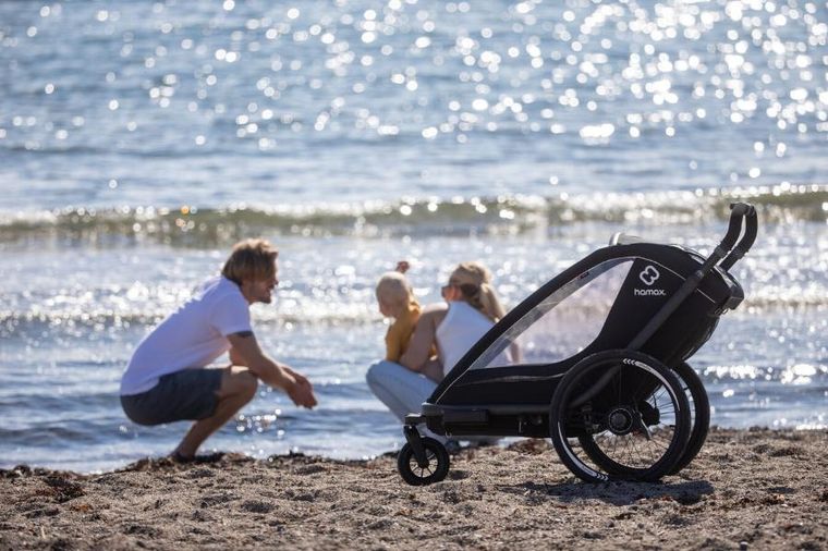 Hamax, Breeze, przyczepka rowerowa, podwójna, Black