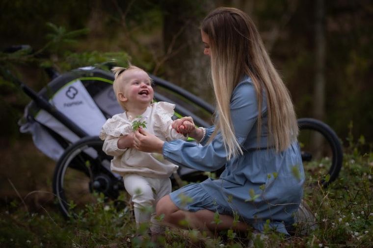 Hamax, Breeze, przyczepka rowerowa, podwójna, White/Green