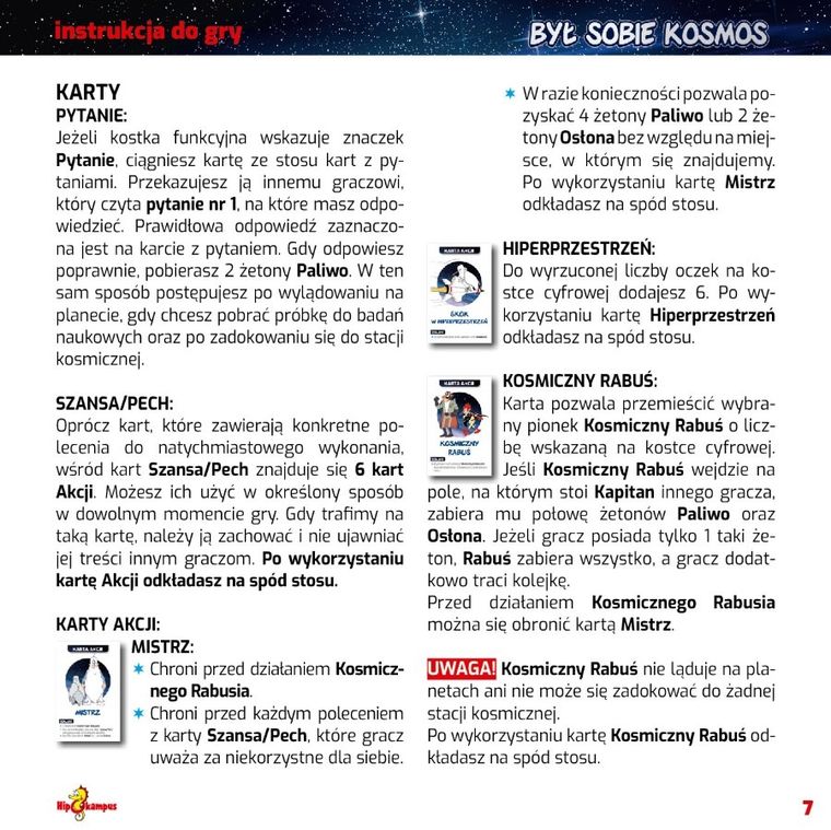 Hipokampus, Był sobie kosmos, gra familijna