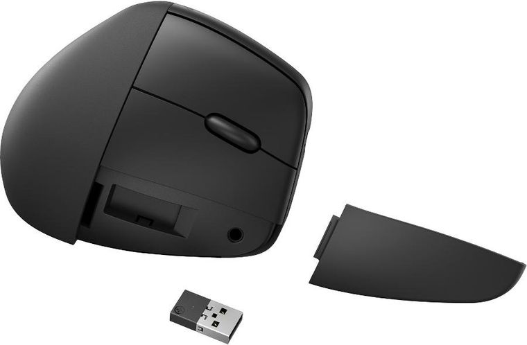 HP, 920 ergonomic vertical mouse, mysz bezprzewodowa, czarna