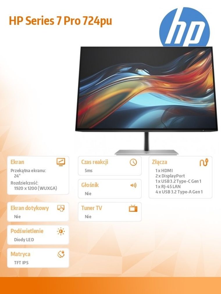 HP, monitor, LED, 24”, S7 Pro, 724pu, 8Y2F7AA, 100 Hz