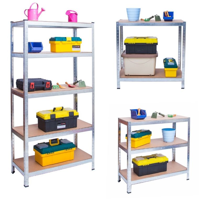 Humberg, regał metalowy, magazynowy, 2w1, 180-90-30 cm, 875 kg