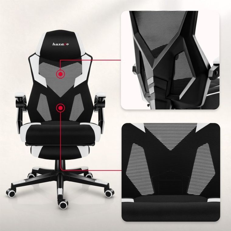 Huzaro, Combat 3.1 White, fotel gamingowy