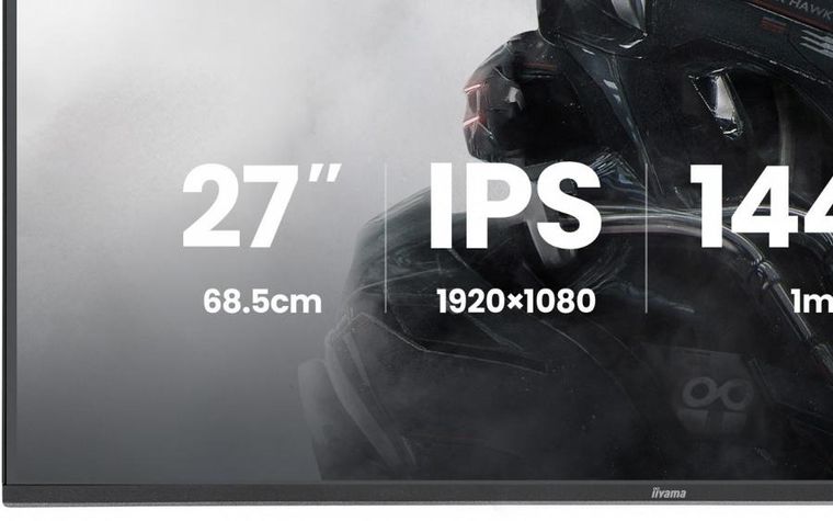 Iiyama, monitor, 27", GB2741HSU-B1 IPS, FHD, 144Hz, 1ms, 2xUSB, 350cd, HDMI, DP, HAS (150) PIVOT