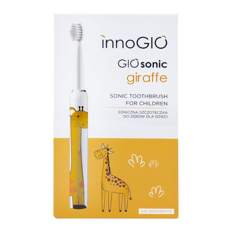 InnoGIO, GIOsonic, Giraffe, soniczna szczoteczka do zębów dla dzieci, żółta