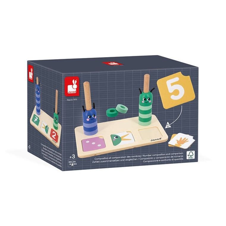 Janod, Liczenie i porównywanie liczb, drewniana układanka matematyczna