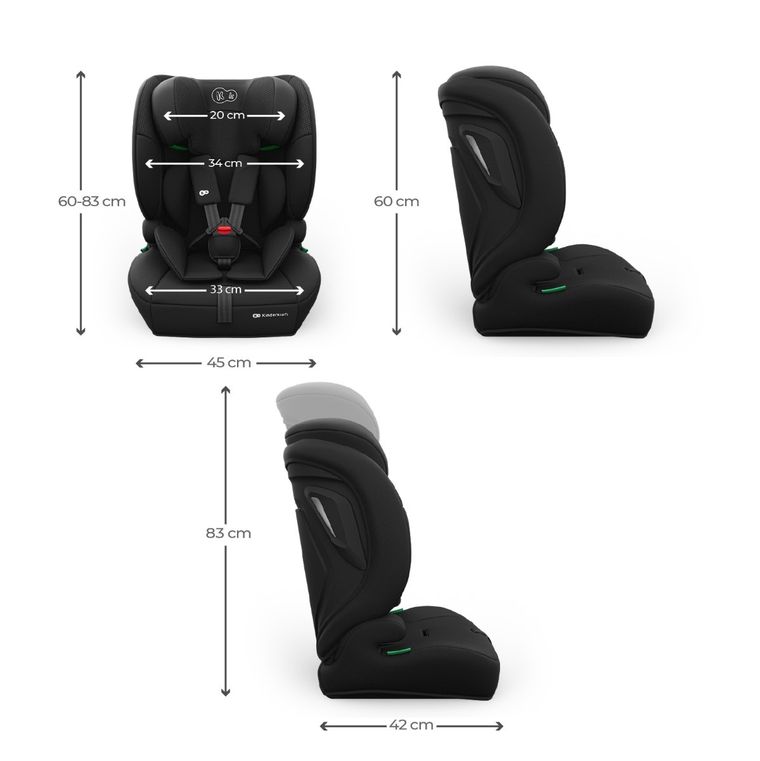 Kinderkraft, Comfort Up 2 Plus, i-Size, fotelik samochodowy, black, 100-150 cm