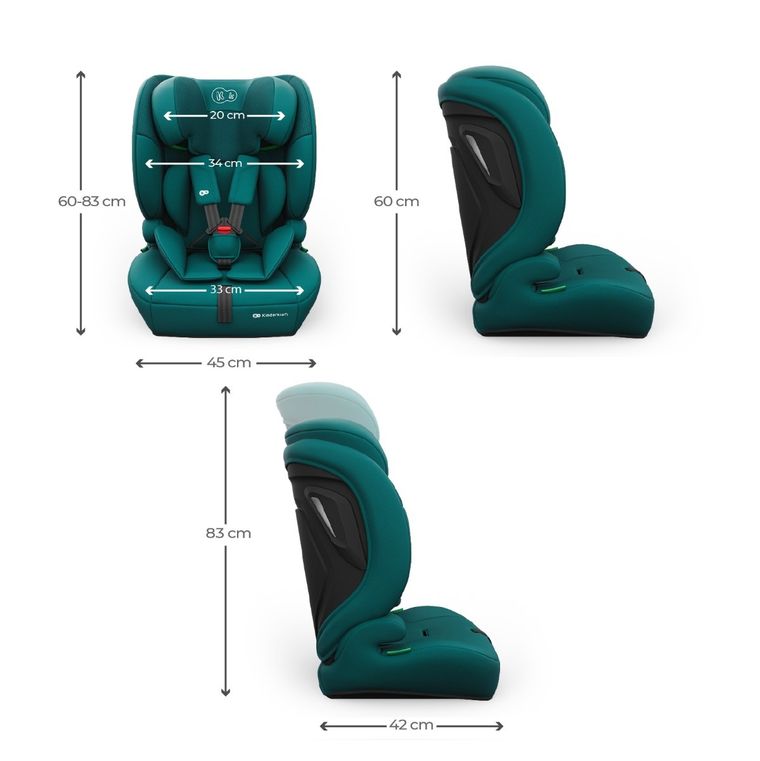 Kinderkraft, Comfort Up 2 Plus, i-Size, fotelik samochodowy, green, 100-150 cm