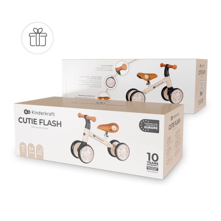 Kinderkraft, Cutie Flash, rowerek biegowy, Beige