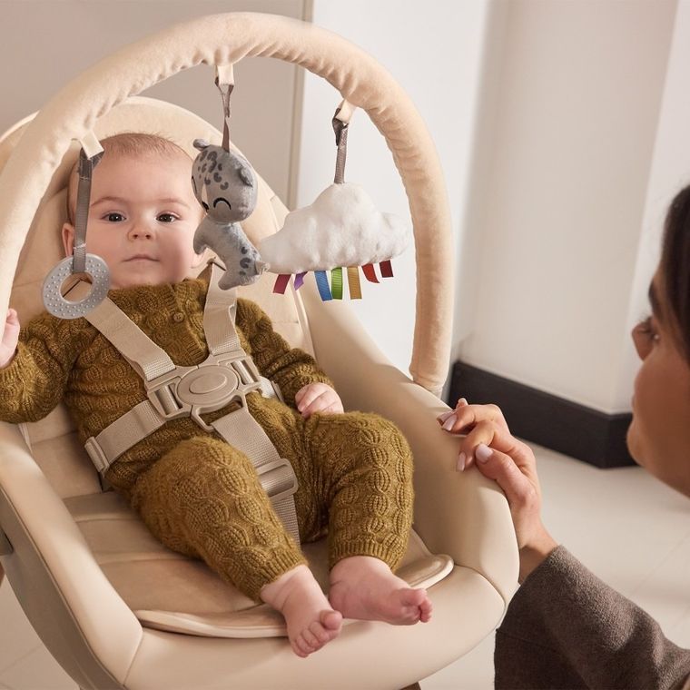 Kinderkraft, Fini Up, krzesełko do karmienia, 2w1, szary