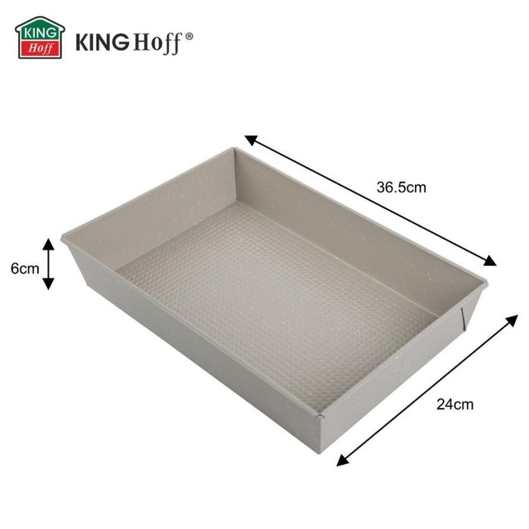 Kinghoff, blacha, forma do ciasta, prostokątna, 36,5-24 cm, kh-1975