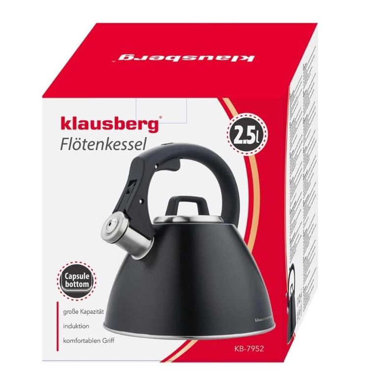 Klausberg, czajnik stalowy z gwizdkiem, 2,5l, kb-7952