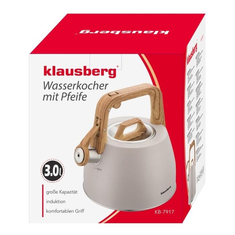 Klausberg, czajnik z gwizdkiem, stalowy, 2,5l, KB-7917