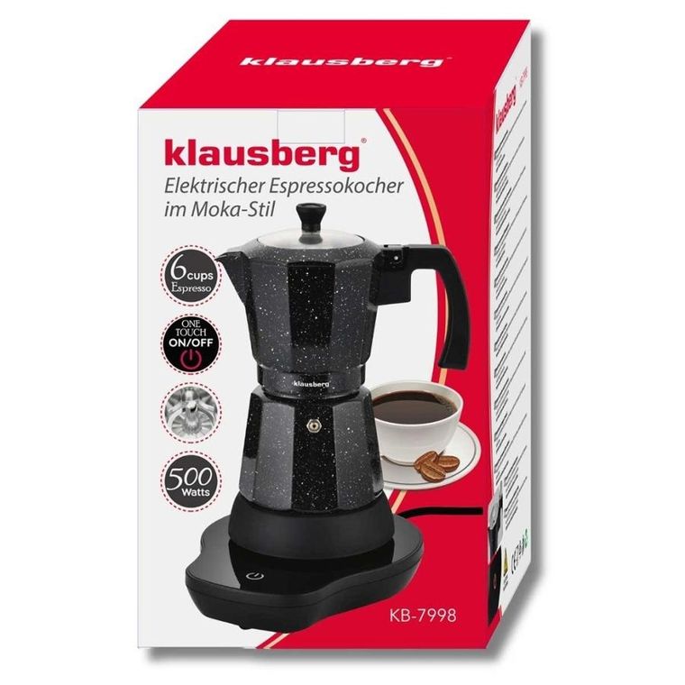 Klausberg, kawiarka elektryczna espresso, 500W, 300 ml, KB-7998