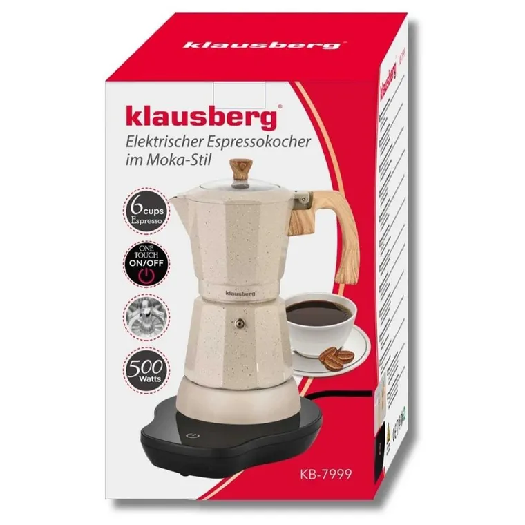 Klausberg, kawiarka elektryczna espresso, 500W, 300 ml, KB-7999