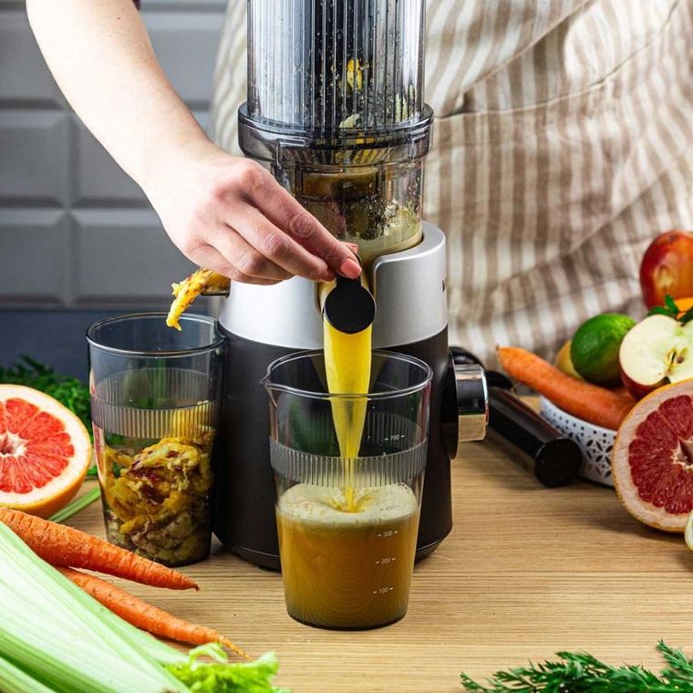 Klausberg, sokowirówka, wyciskarka wolnoobrotowa, pionowa, czarna, KB-7871