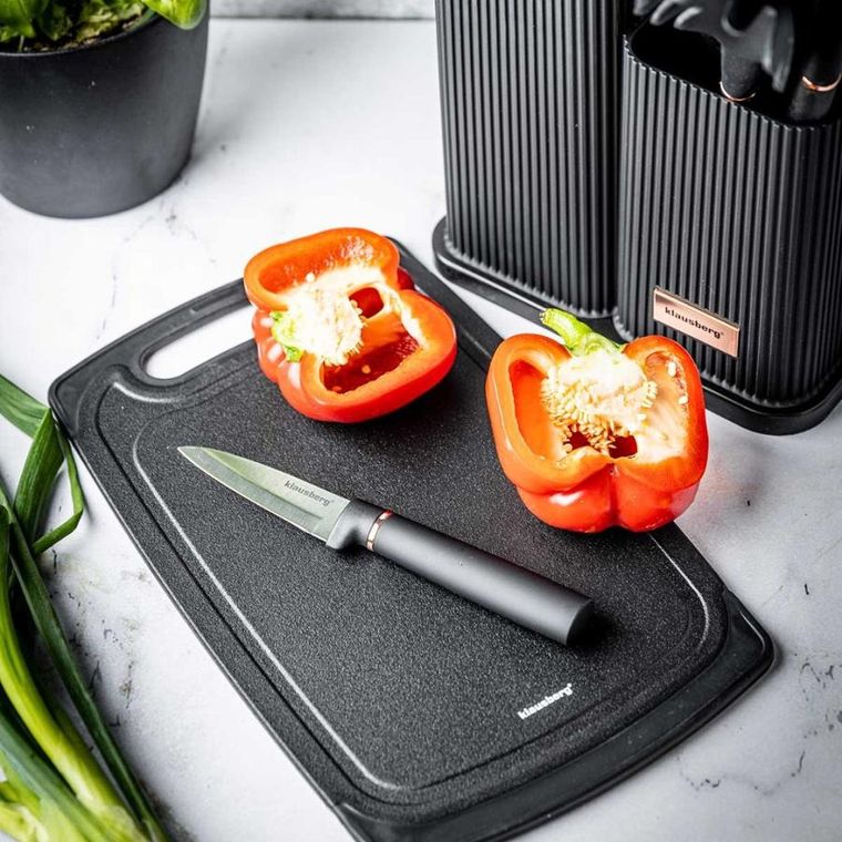 Klausberg, zestaw noży i przyborów kuchennych z deską