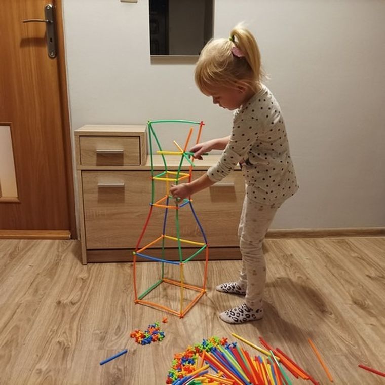 Kruzzel, klocki, słomki, 408 elementów