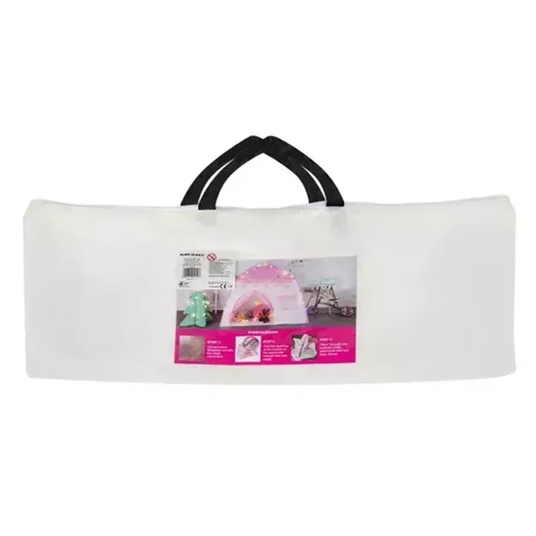 Kruzzel, namiot składany z lampkami, różowy