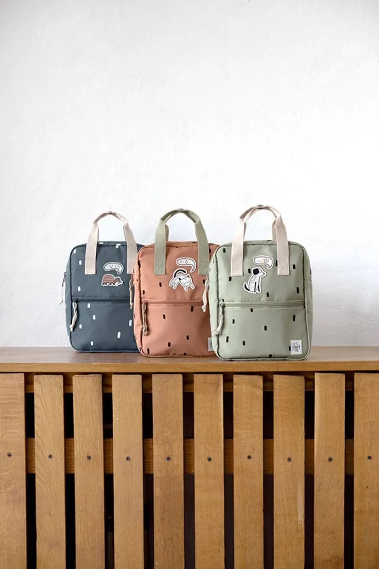 Lassig, Happy Prints, plecak dla przedszkolaka, kwadratowy, karmelowy