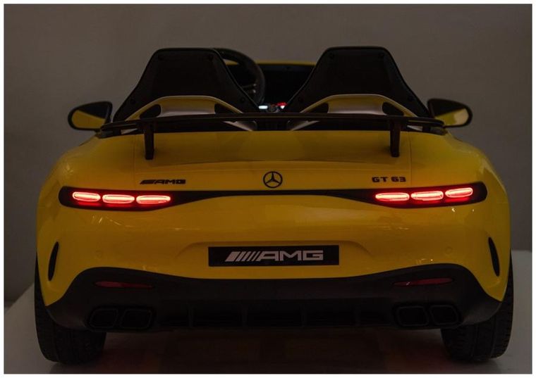 Lean Cars, Mercedes GT63 AMG, pojazd na akumulator, DK-GT63 24V LCD, żółty