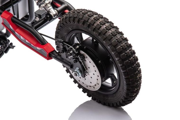 Lean Cars, motor crossowy, pojazd na akumulator, A9901, czerwony