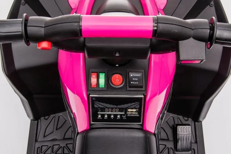 Lean Cars, quad, pojazd na akumulator, HL568, różowy