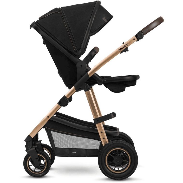 Lionelo, Amber, wózek wielofunkcyjny, 3w1, Black Onyx