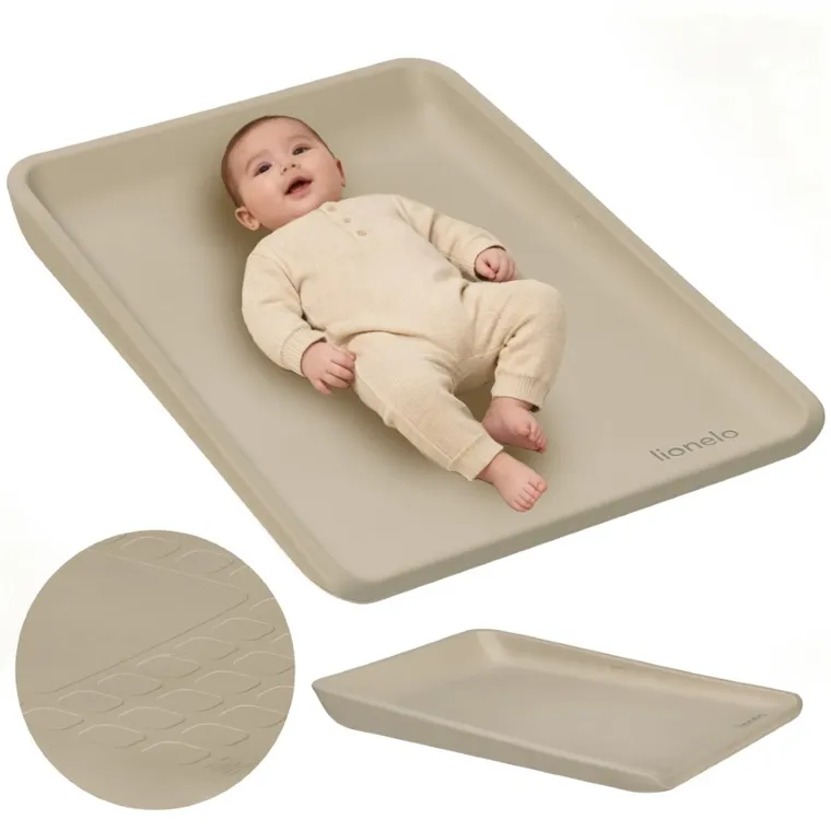 Lionelo, Megs, wielofunkcyjna mata do przewijania, beige sand
