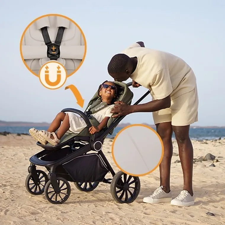 Lionelo, Mika Plus, wózek spacerowy, Beige Sand