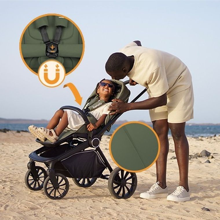 Lionelo, Mika Plus, wózek spacerowy, Green Olive