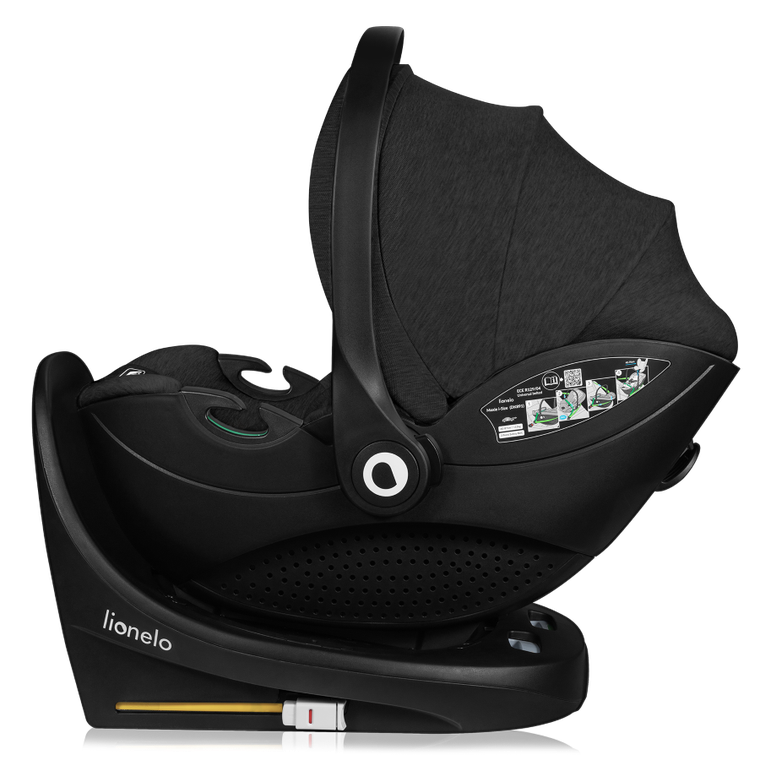 Lionelo, Moxie, i-Size, fotelik samochodowy z bazą, Black Carbon, 40-87 cm