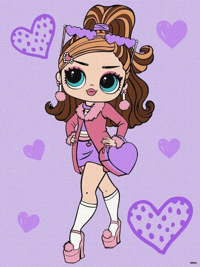 L.O.L. Surprise! malowanie po numerach, 30-40 cm