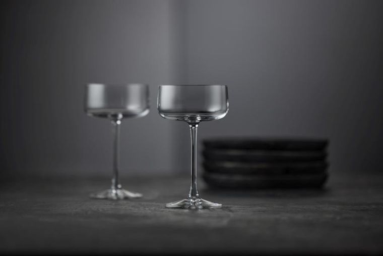 Lyngby Glas, kieliszki do szampana ze szkła kryształowego Zero, 260 ml, 4 szt.