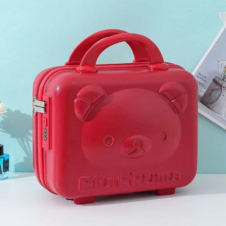 Mała walizka, kosmetyczka podróżna, czerwona