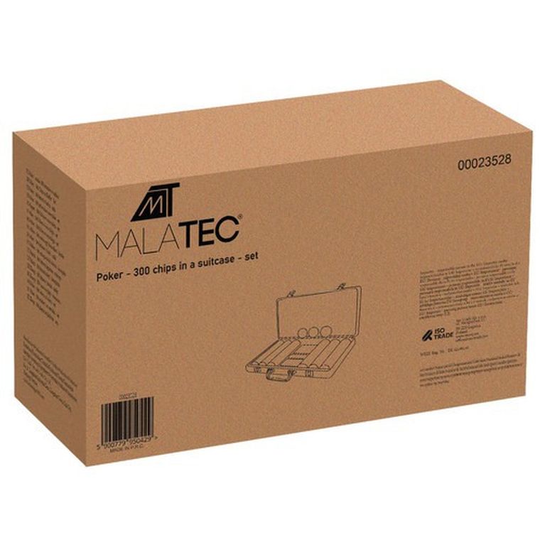 Malatec, zestaw do pokera w walizce, 300 żetonów
