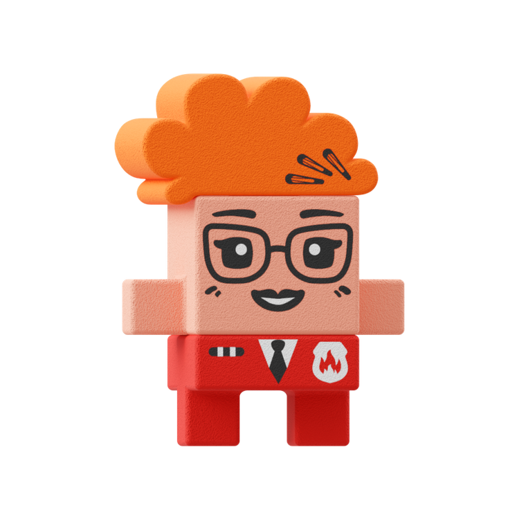 Marioinex, Mini Waffle, City, Remiza Strażacka, klocki konstrukcyjne, 280 elementów