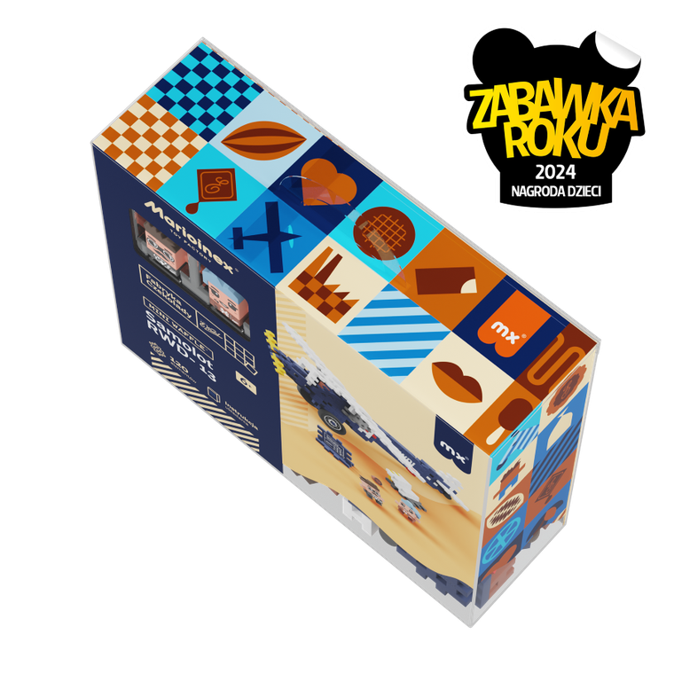 Marioinex, Mini Waffle, Wedel, Samolot RWD-13, klocki konstrukcyjne, 120 elementów